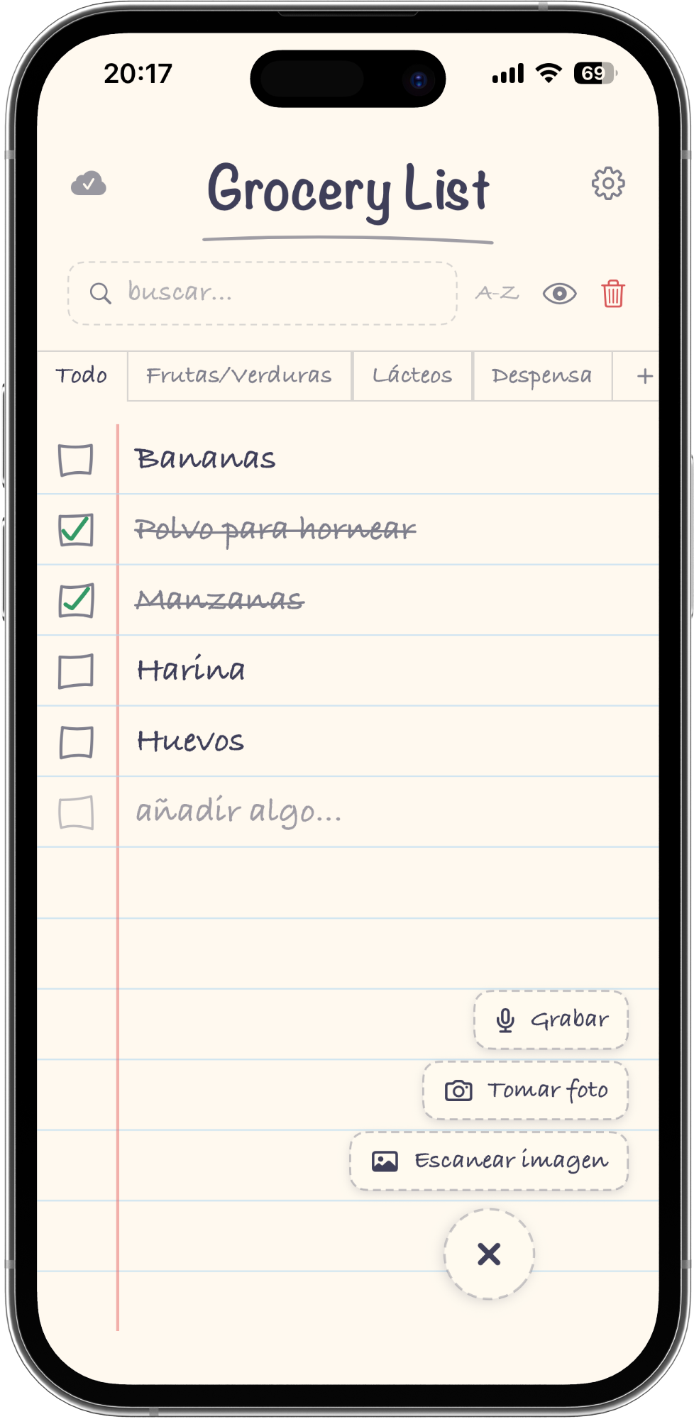 Grocery List app