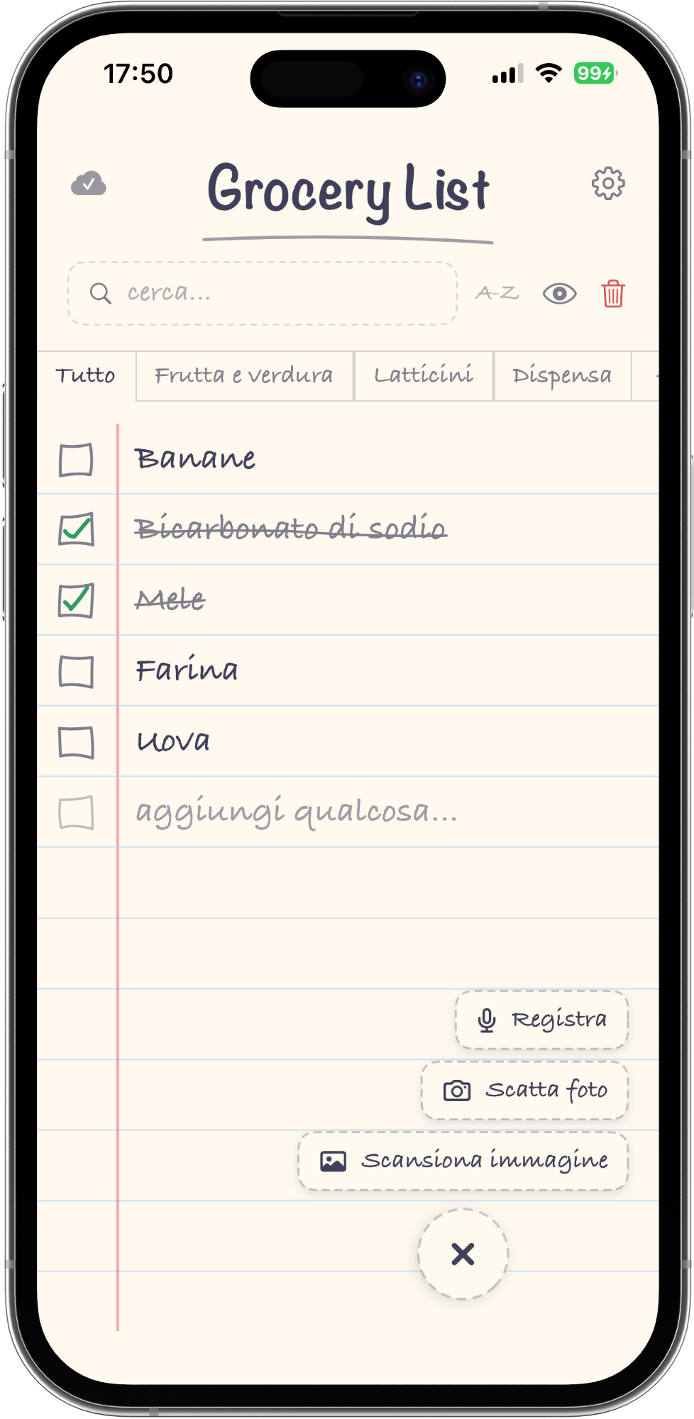 Grocery List app